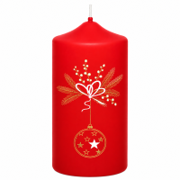 Weihnachtskerzen Weihnachtszauber in Samt-Optik Rot 120 x...