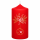 Weihnachtskerzen Weihnachtszauber in Samt-Optik Rot 120 x 60 mm, 4er Set
