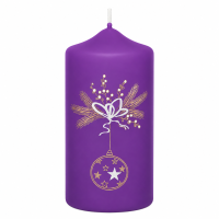Weihnachtskerzen Weihnachtszauber in Samt-Optik Purple...