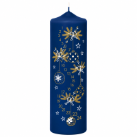 Weihnachtskalenderkerze Weihnachtszauber in Samt-Optik...
