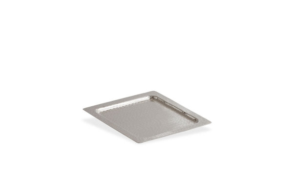 Tablett quadratisch Alu "Reiskorn" 30 x 30 cm