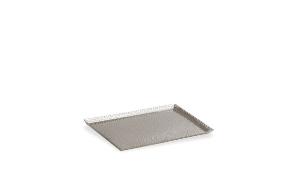 Tablett rechteckig Alu "Smile" 20,5 x 38,0 cm