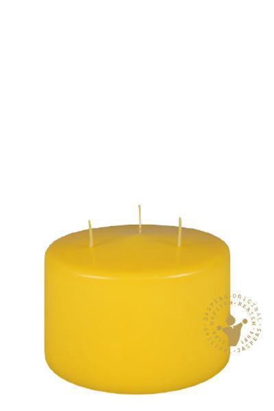 Dreidochtstumpen Kerzen Zitrone 100 x Ø 150 mm, 1 Stück