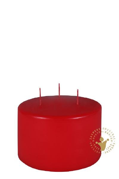 Dreidochtstumpen Kerzen Rot 100 x Ø 150 mm, 1 Stück