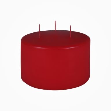 Dreidochtstumpen Kerzen Rot 100 x Ø 150 mm, 1 Stück