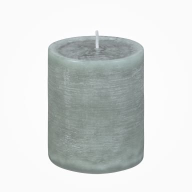 Nordische Reifkerzen Staubgrün 100 x Ø 80 mm, 1 Stück