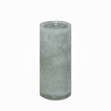 Nordische Reifkerzen Staubgrün 200 x Ø 80 mm, 1 Stück