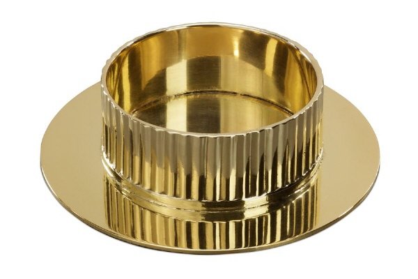 Kerzenleuchter Gold poliert für Stumpen und Maxi Teelichte Ø 50 mm
