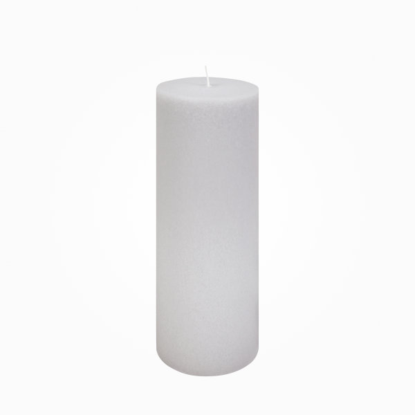 Scandic Stumpenkerzen durchgefärbt Hell-Grau Ø 80 x 200 mm, 1 Stück