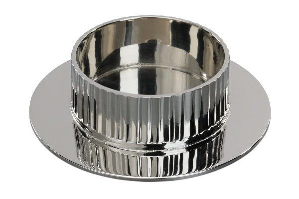 Kerzenleuchter Silber poliert für Stumpen und Maxi Teelichte Ø 50 mm