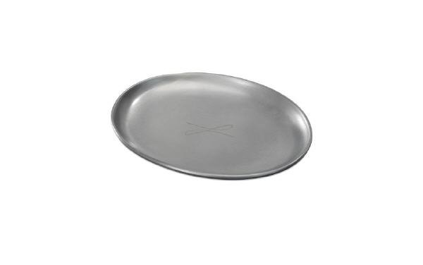 Kerzenteller oval Silber Alu 70 x 90 mm (für Kerzen 47 x 68 mm)