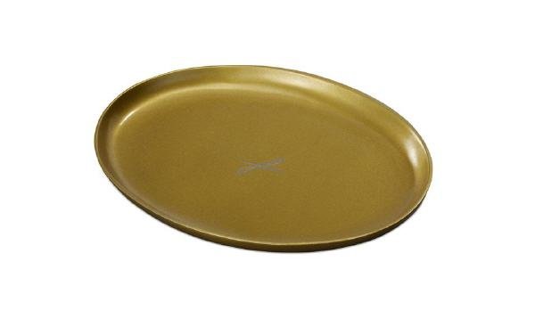 Kerzenteller oval Gold Alu 90 x 120 mm (für Kerzen 60 x 90 mm)