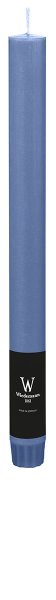 Durchgefärbte Rustik Stabkerzen Graublau 270 x Ø 22 mm, 12 Stück