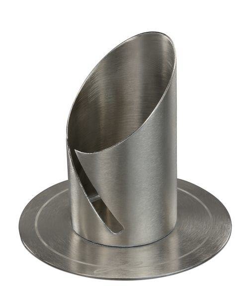 Kerzenleuchter Röhrenleuchter mit Schlitz Silber Metall satiniert für Kerzen Ø 30 mm