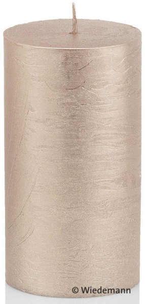 Rustik Metallic Stumpenkerze Rosegold 100 x Ø 68 mm, 1 Stück