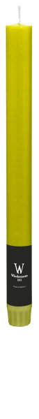 Durchgefärbte Rustik Stabkerzen Apfelgrün 270 x Ø 22 mm, 12 Stück
