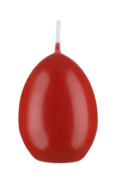 Eierkerzen Rot 90 x Ø 60 mm, 6 Stück