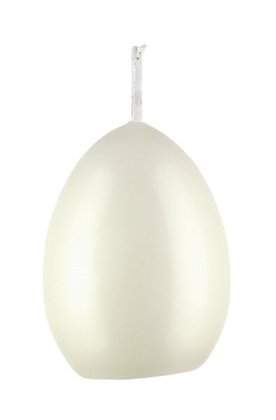 Eierkerzen Elfenbein 120 x Ø 80 mm, 6 Stück
