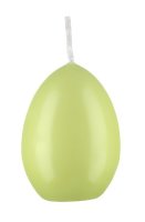 Eierkerzen Lime 120 x Ø 80 mm, 6 Stück