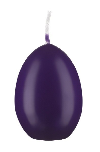 Eierkerzen Violett 120 x Ø 80 mm, 6 Stück
