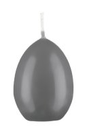 Eierkerzen Grau 120 x Ø 80 mm, 6 Stück