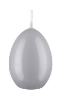 Eierkerzen Silbergrau 120 x Ø 80 mm, 6 Stück