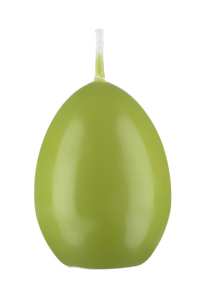 Eierkerzen Limegrün 60 x Ø 45 mm, 30 Stück