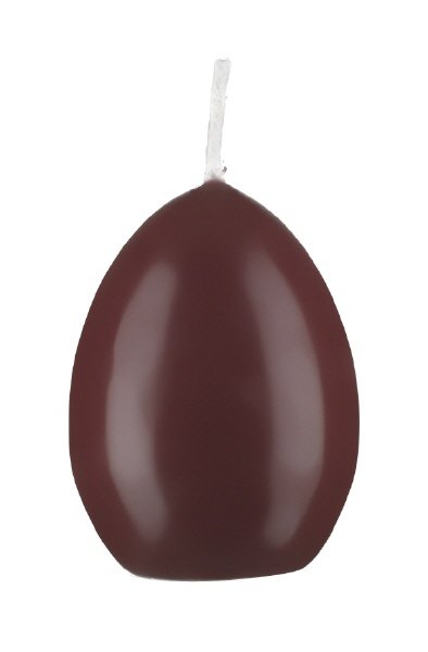 Eierkerzen Bordeaux, 60 x Ø 45 mm, 6 Stück