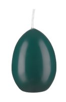 Eierkerzen Dunkelgrün, 60 x Ø 45 mm, 6 Stück