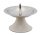 Kerzenleuchter Weiß/Silber Retro-Style aus Messing mit Dorn für hohe Kerzen Ø bis 60 mm