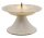Kerzenleuchter Weiß/Gold Retro-Style aus Messing mit Dorn für hohe Kerzen Ø bis 80 mm