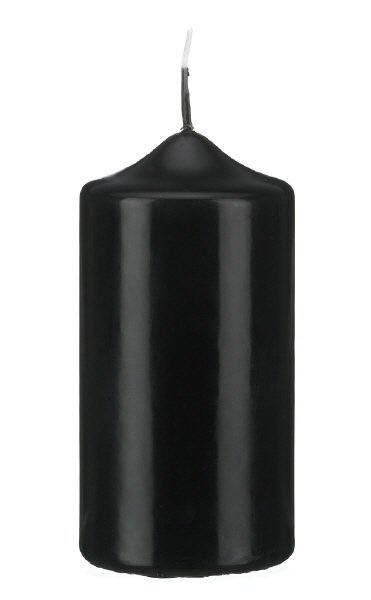 Stumpenkerzen Schwarz 200 x Ø 100 mm, 6 Stück