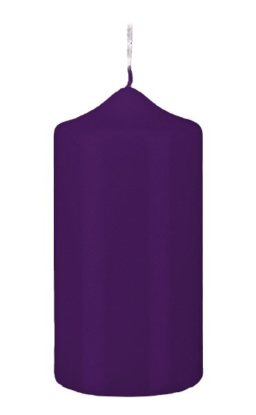 Stumpenkerzen Violett 200 x Ø 100 mm, 6 Stück