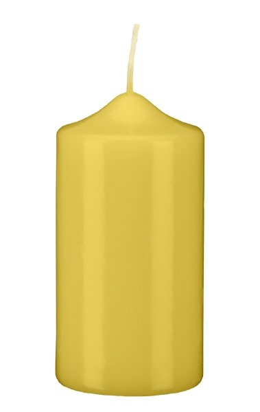 Stumpenkerzen Mustard Senf 200 x Ø 100 mm, 6 Stück