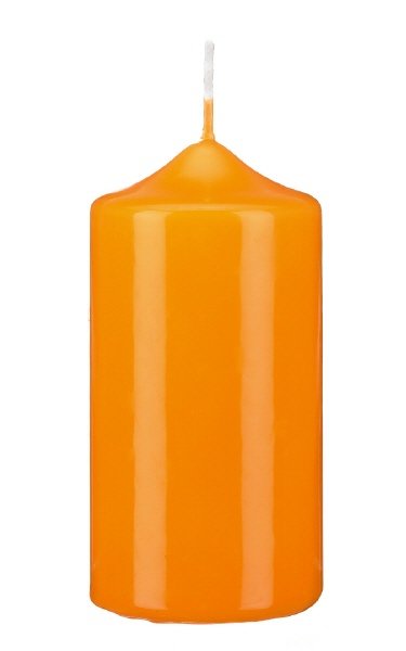 Stumpenkerzen Mandarin Orange 250 x Ø 100 mm, 6 Stück
