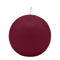 Kerzen Kugel Bordeaux Ø 80 mm, 6 Stück