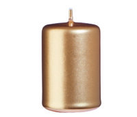 Stumpenkerzen Gold 50 x  Ø 30 mm, 20 Stück