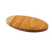 Holzteller oval aus Mangoholz mit Filzunterlegern 90 x...