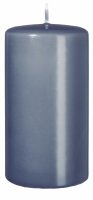 Mini Stumpenkerzen (Flachkopf) Pacific Blau Grau 50 x...
