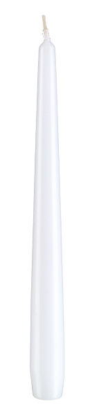 Konische Spitzkerzen Weiß 290 x Ø 23 mm, 12 Stück