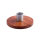 Stabkerzenhalter auf Holzteller Ø Außen 100 mm mit Silber-Kerzentülle für Kerzen Ø 20 mm