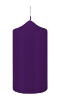 Stumpenkerzen Violett 150 x Ø 80 mm, 6 Stück