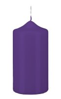 Stumpenkerzen Lila 150 x Ø 70 mm, 6 Stück