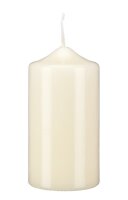 Stumpenkerzen Champagner 120 x Ø 70 mm, 6 Stück