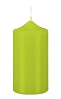 Stumpenkerzen Lime 120 x Ø 70 mm, 6 Stück