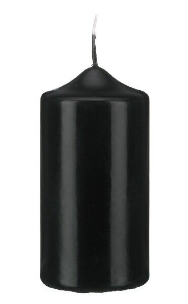 Stumpenkerzen Schwarz 120 x Ø 60 mm, 12 Stück