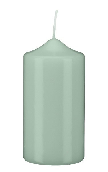 Stumpenkerzen Seafoam Seegrün 120 x Ø 60 mm, 12 Stück