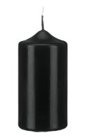 Stumpenkerzen Schwarz 150 x Ø 50 mm, 12 Stück
