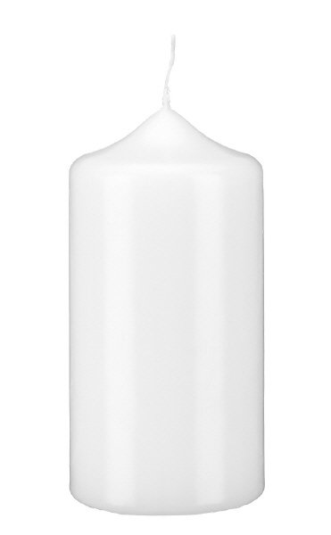 Stumpenkerzen Weiß, 120 x 50 mm, 12 Stück