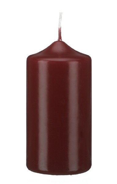 Stumpenkerzen Bordeaux 70 x Ø 50 mm, 12 Stück